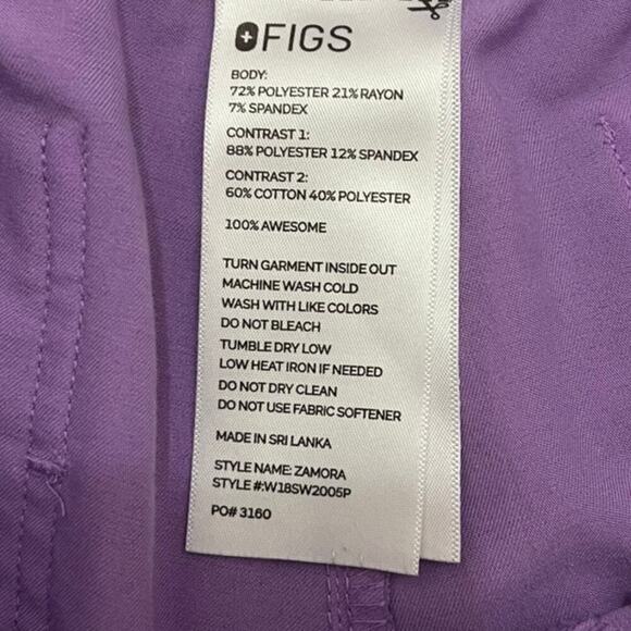 Figs Lilac Dawn Zamora Joggers S M/P lavender scrub bottoms nurses - Picture 6 of 9